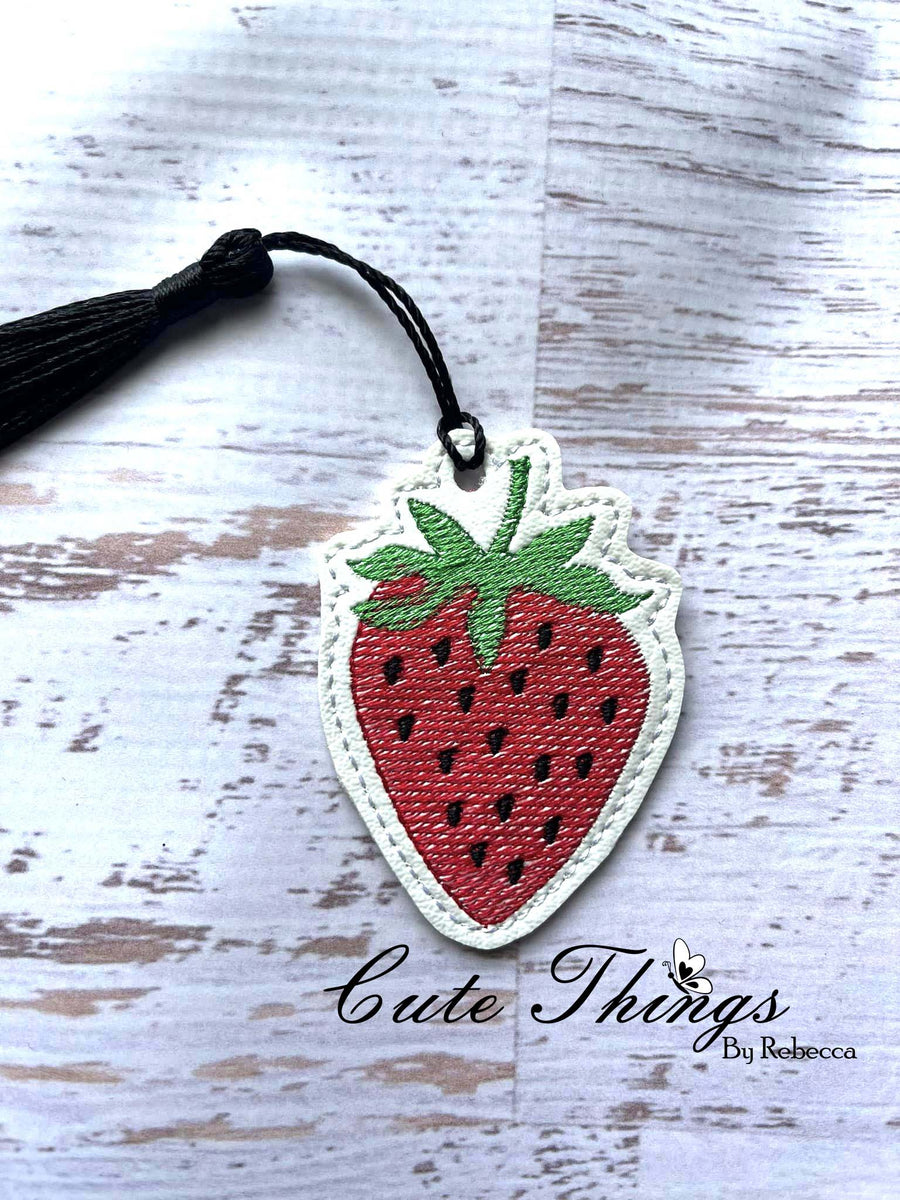 Strawberry Bookmark With Tassel