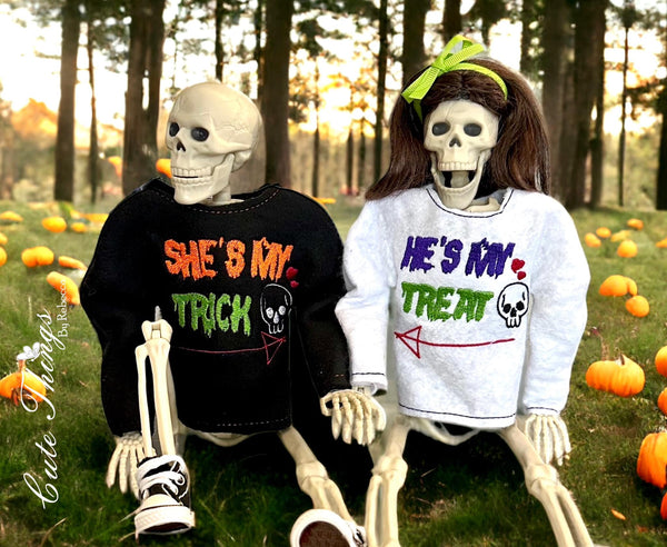 He's My Treat and She's my Trick Doll Shirts
