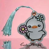 Cute Chick with Flower Bookmark/Ornament