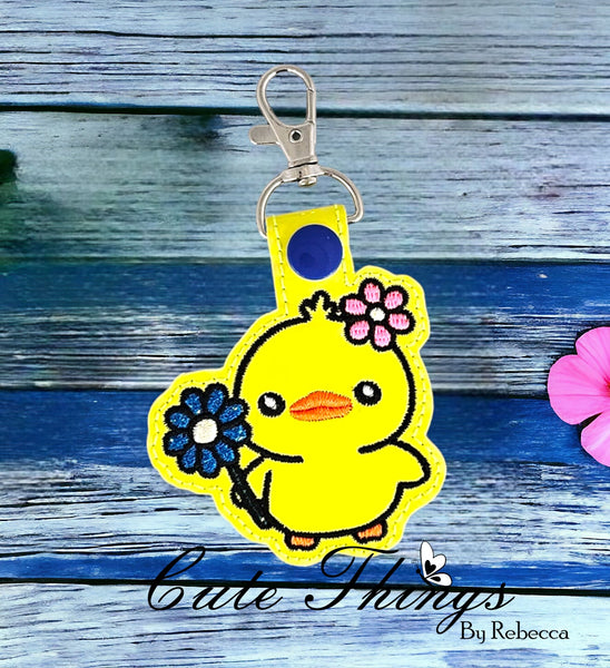 Cute Chick With Flower Snap Tab