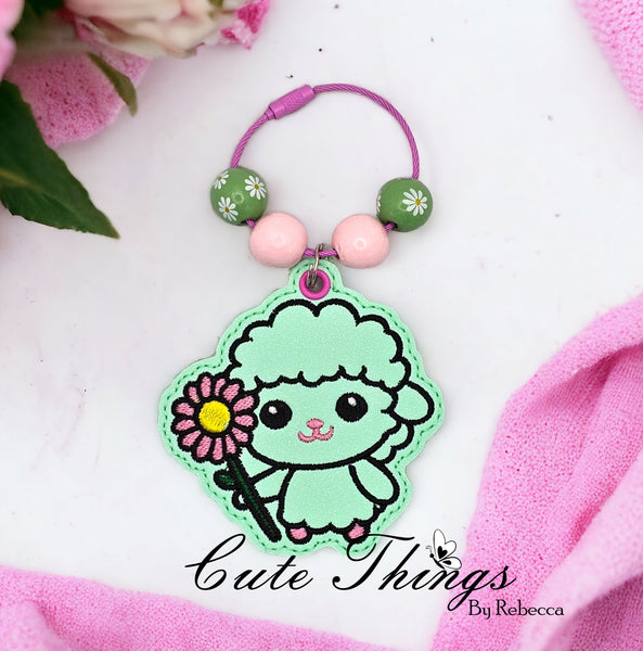 Cute Lamb With Flower Bookmark/Ornament