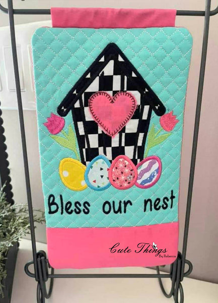 Bless Our Nest Applique Mini Quilt
