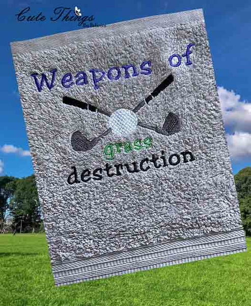 Weapons of Grass Destruction DIGITAL Embroidery File 4x4, 5x7