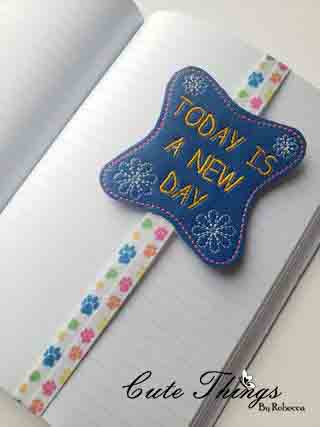 Today is a New Day and Make Today Count Bundle DIGITAL Embroidery File, In The Hoop, Planner Band, Bookmark,