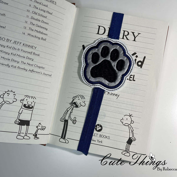 Paw Applique DIGITAL Embroidery File, In The Hoop, Planner Band, Bookmark,