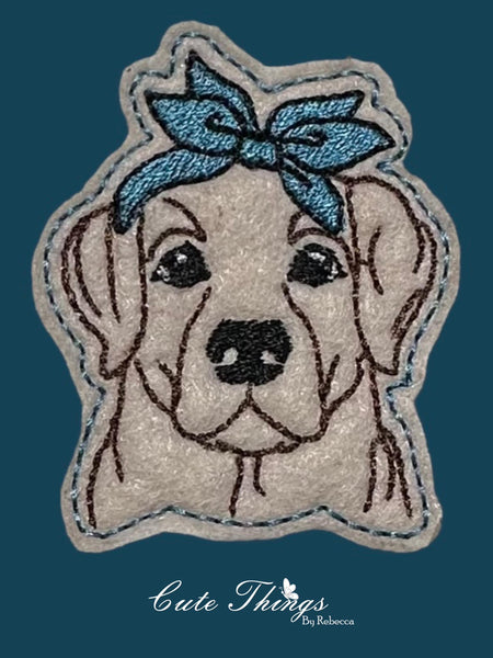 Dog Mini DIGITAL Embroidery File, In The Hoop, Feltie, Mini