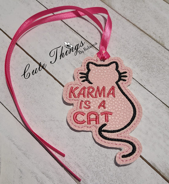 Karma is a Cat Bookmark/Ornament