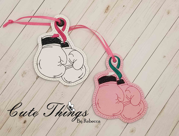 Awareness Gloves DIGITAL Embroidery File, In The Hoop Bookmark, Ornament, Gift Bag Tag, Eyelet