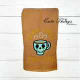 Dead Tired Without Coffee Applique
