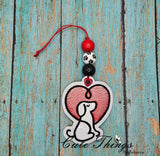 Dog With Heart Bookmark/Ornament