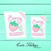 Berry Blessed Applique Notebook Cover