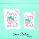 Berry Blessed Applique Notebook Cover