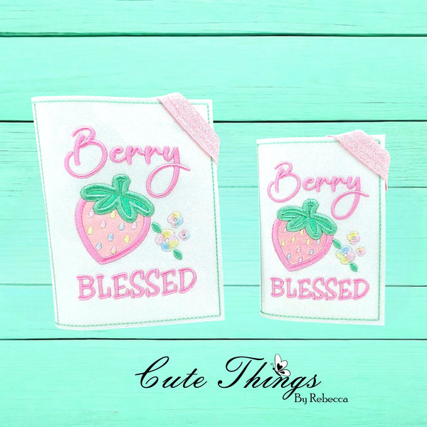 Berry Blessed Applique Notebook Cover