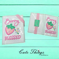 Berry Blessed Applique Notebook Cover
