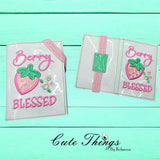 Berry Blessed Applique Notebook Cover
