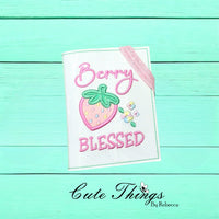 Berry Blessed Applique Notebook Cover