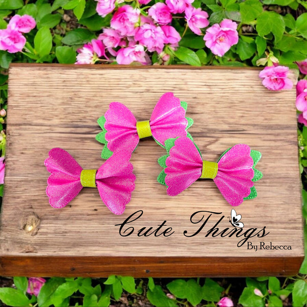 Flower Scrunch Bow ITH