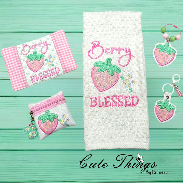Strawberry Applique 4th Year Anniversary Bundle