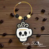 Tired Skull Coffee Applique ITH