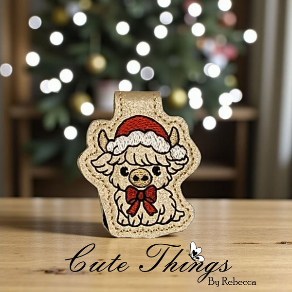 Cute Santa Cow Magnet Bookmark