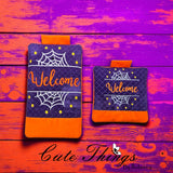 Welcome With Spider Webs Mini Quilt