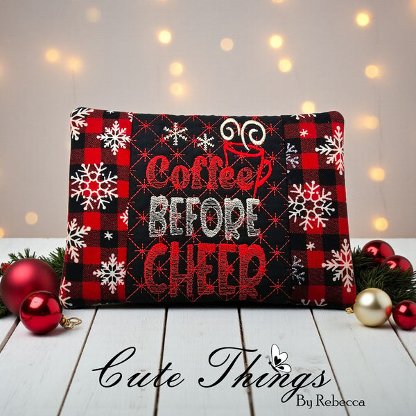 Coffee Before Cheer Mug Rug