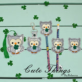 Cute Owl With Clover ITH