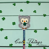 Cute Owl With Clover ITH