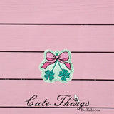 Bow With Clovers ITH