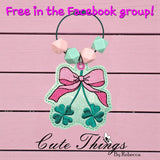 Bow With Clovers ITH