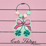 Bow With Clovers ITH