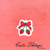 Bow With Strawberries ITH