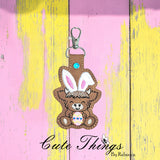 Cute Cow With Egg and Applique Bunny Ears ITH