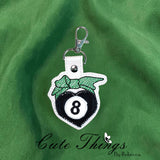 8 Ball Heart Raw Edge Applique ITH