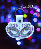 Mardi Gras Mask 1 Snap Tab