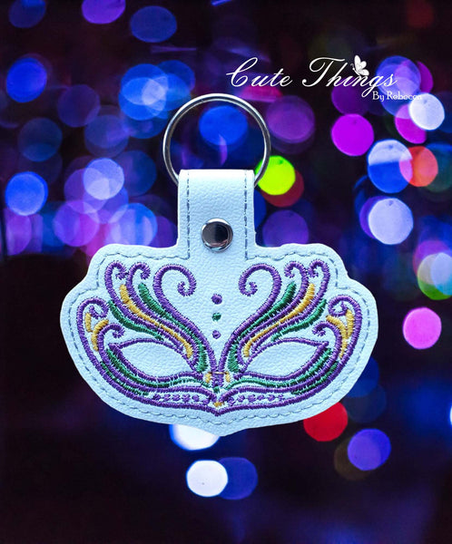 Mardi Gras Mask 1 Snap Tab