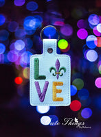 Mardi Gras Love Snap Tab