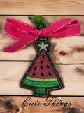 Watermelon Christmas Tree Bookmark/Ornament