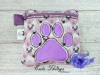 Paw Poo Bag Holder Reverse Applique