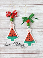 Watermelon Christmas Tree Bookmark/Ornament