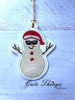 Beachy Snowman Bookmark/Ornament