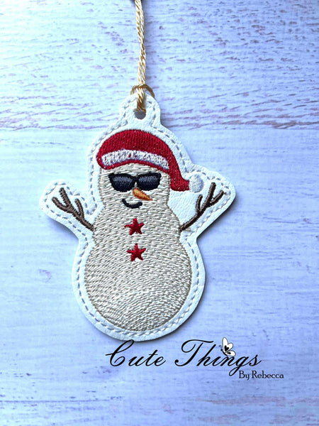 Beachy Snowman Bookmark/Ornament