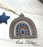 Stars And Stripes Rainbow Bookmark/Ornament