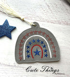 Stars And Stripes Rainbow Bookmark/Ornament