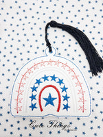 Stars And Stripes Rainbow Bookmark/Ornament