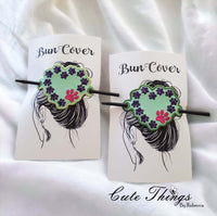 Paw Print Heart Hair Cover