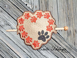 Paw Print Heart Hair Cover