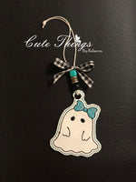 Ghost with Bow Bookmark/Ornament