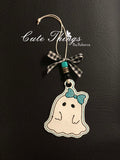 Ghost with Bow Bookmark/Ornament