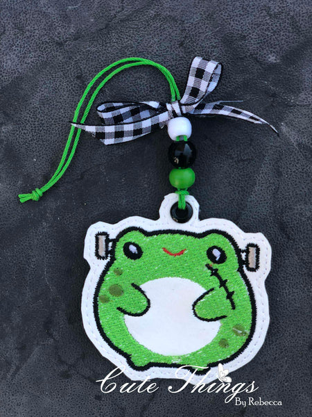 Franken Frog Bookmark/Ornament